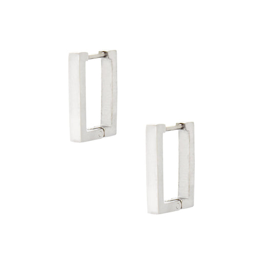 ELODIE - SILVER RECTANGLE EARRINGS