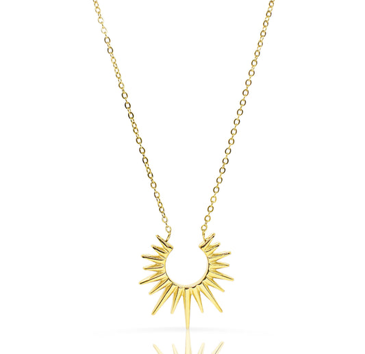 MABEL GOLD SUN PENDANT NECKLACE
