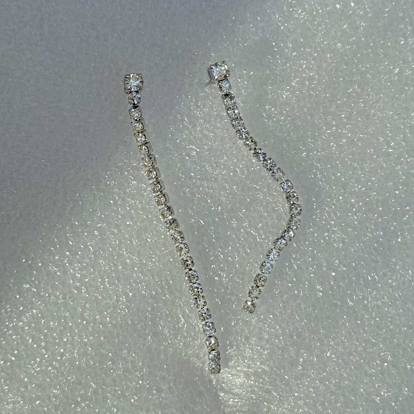 SKYLER SILVER TENNIS DROP EARRINGS