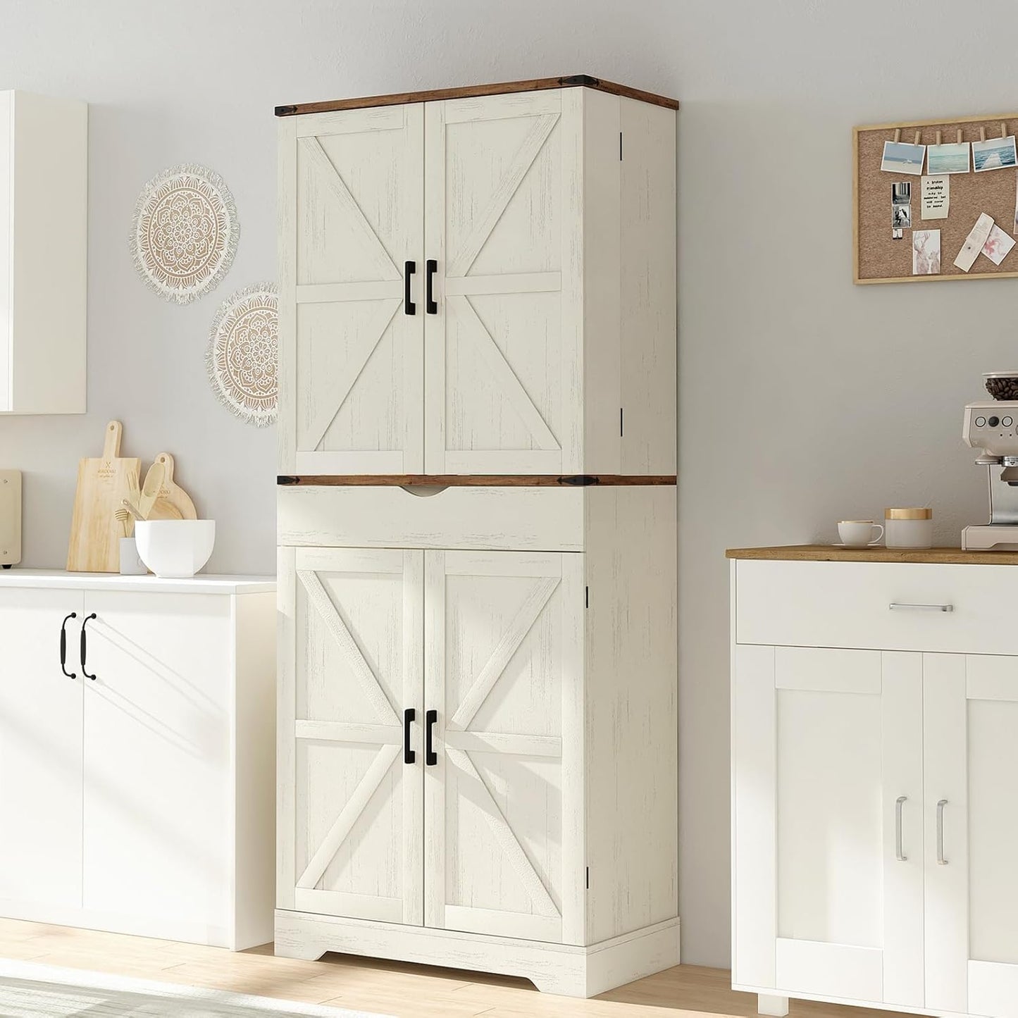 72'' Tall Kitchen Storage Pantry Cabinet - Yanosaku