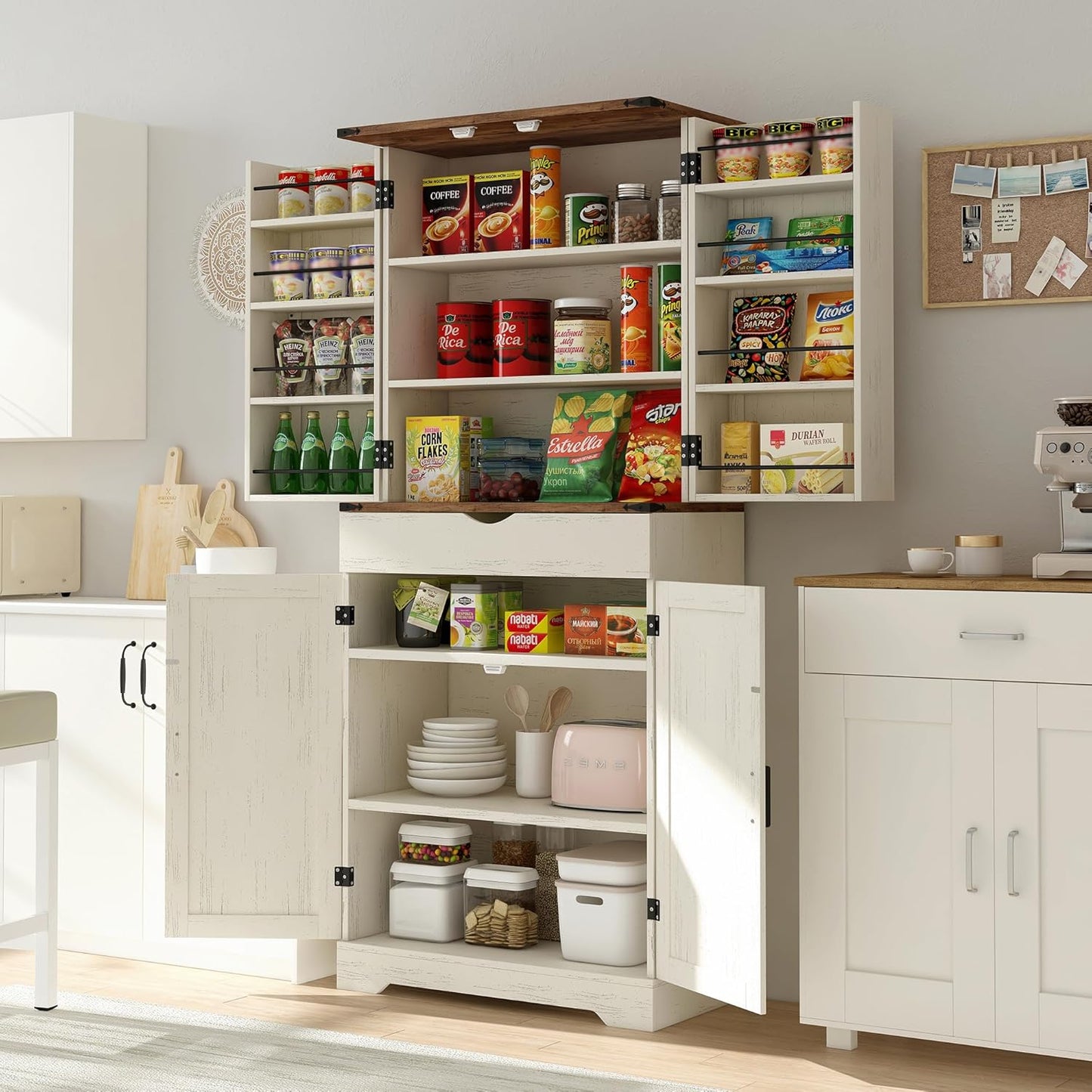 72'' Tall Kitchen Storage Pantry Cabinet - Yanosaku