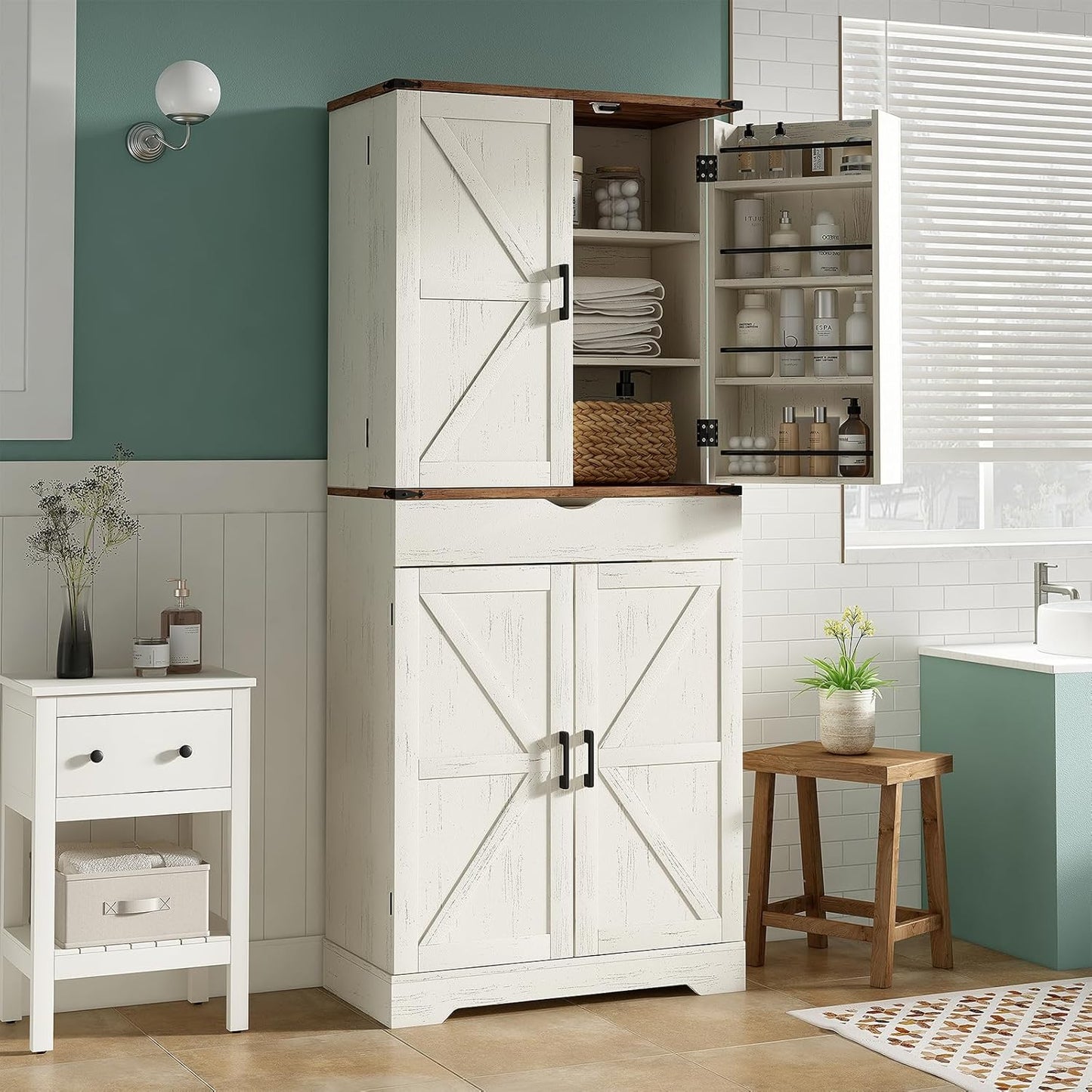 72'' Tall Kitchen Storage Pantry Cabinet - Yanosaku