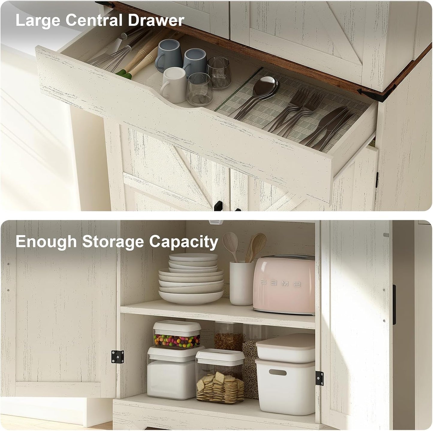 72'' Tall Kitchen Storage Pantry Cabinet - Yanosaku