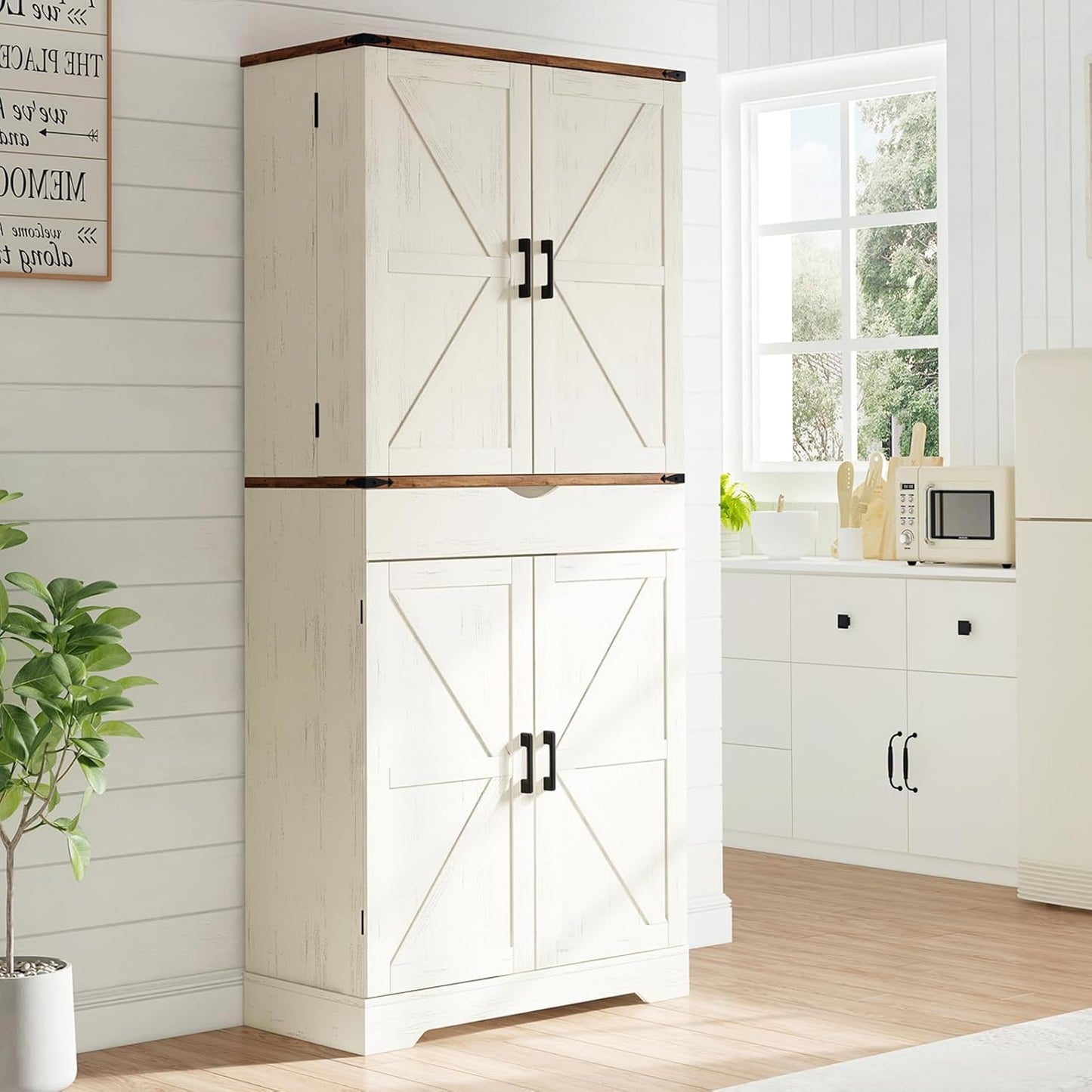72'' Tall Kitchen Storage Pantry Cabinet - Yanosaku