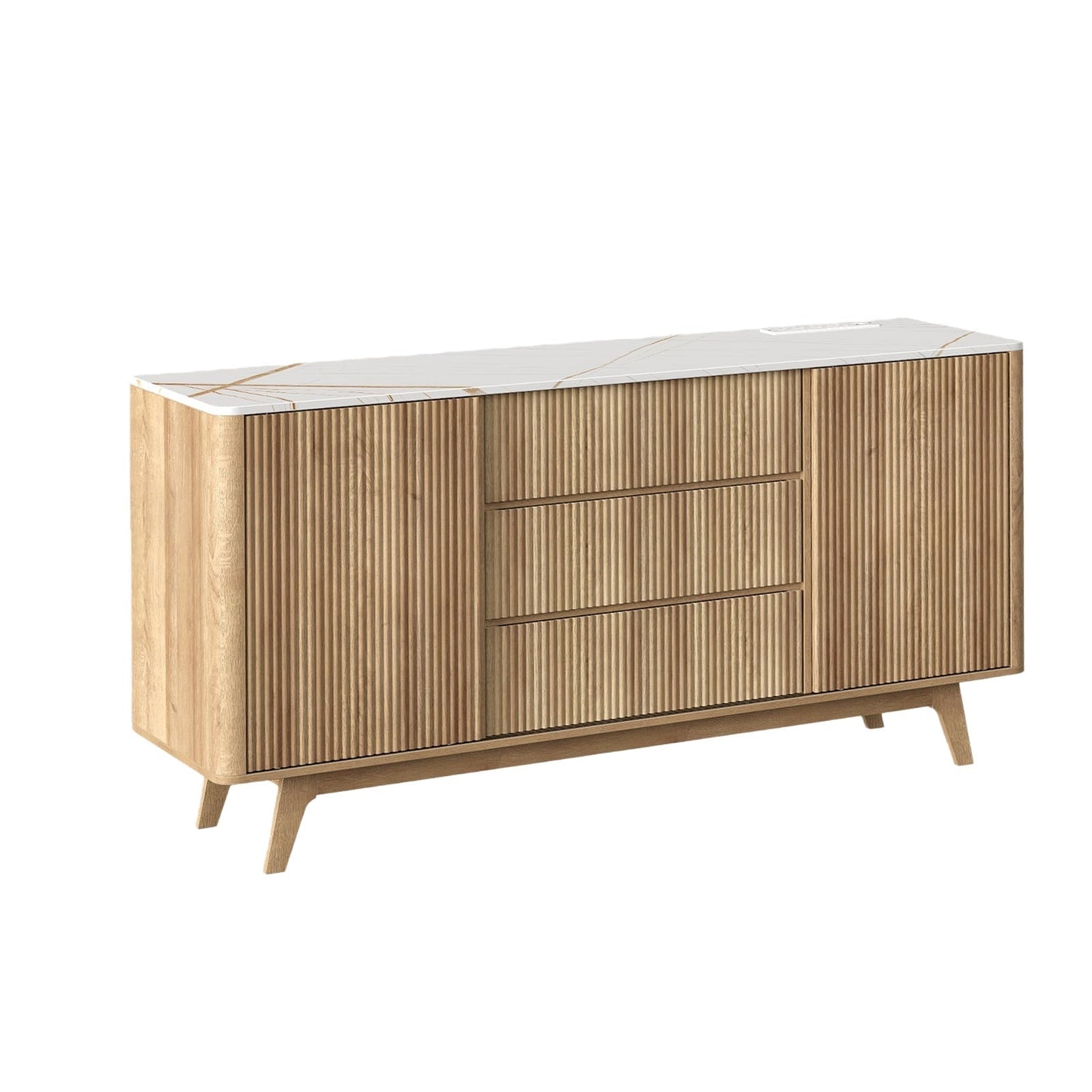 62" Buffet Cabinet Fluted - Yanosaku