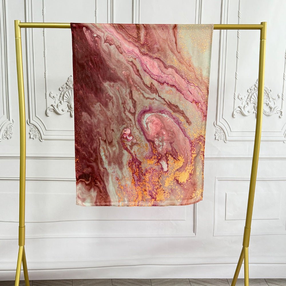 Watercolor Artistic Modal Hijab with Painted Floral Motifs (MH144)
