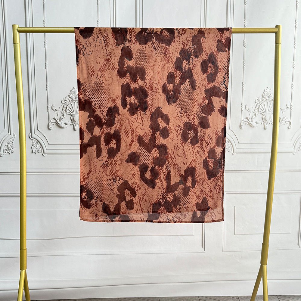 Watercolor Artistic Modal Hijab with Painted Floral Motifs (MH144)