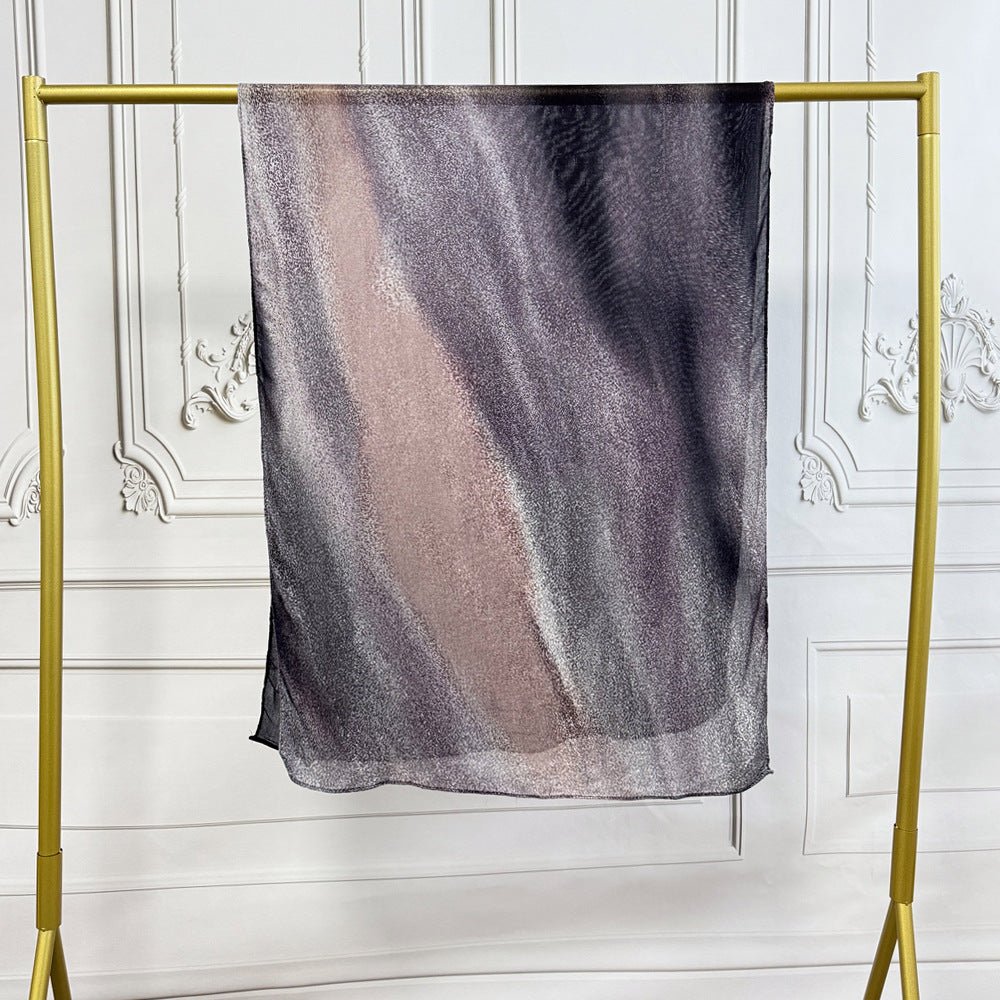 Watercolor Artistic Modal Hijab with Painted Floral Motifs (MH144)