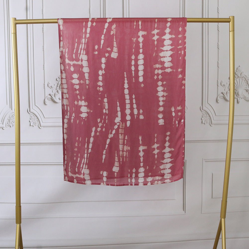 Watercolor Artistic Modal Hijab with Painted Floral Motifs (MH144)