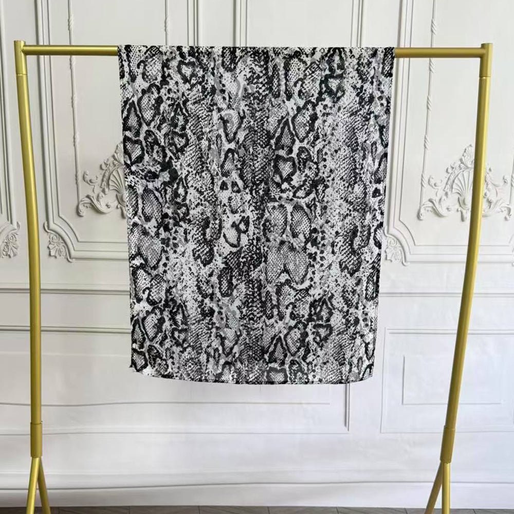Watercolor Artistic Modal Hijab with Painted Floral Motifs (MH144)
