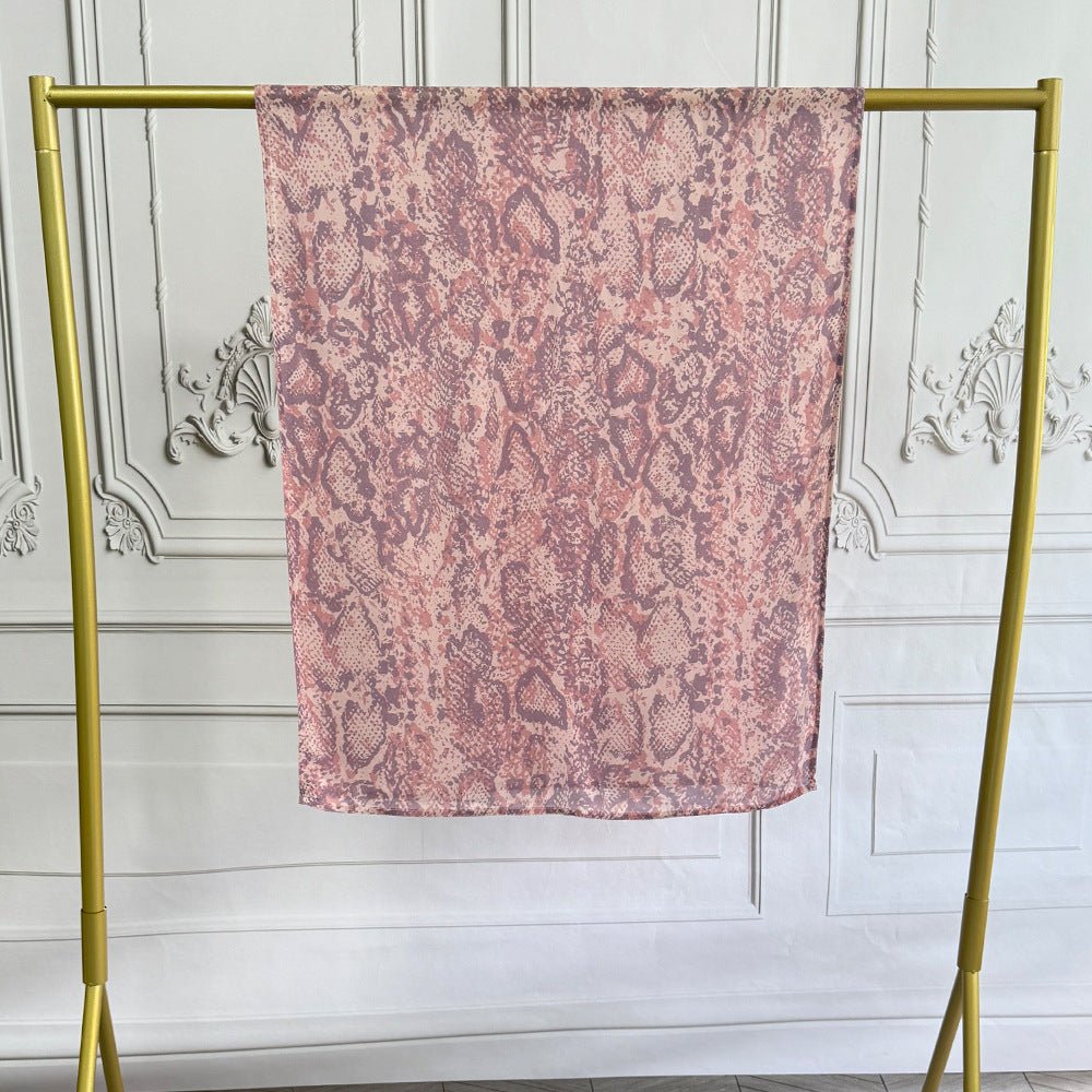 Watercolor Artistic Modal Hijab with Painted Floral Motifs (MH144)