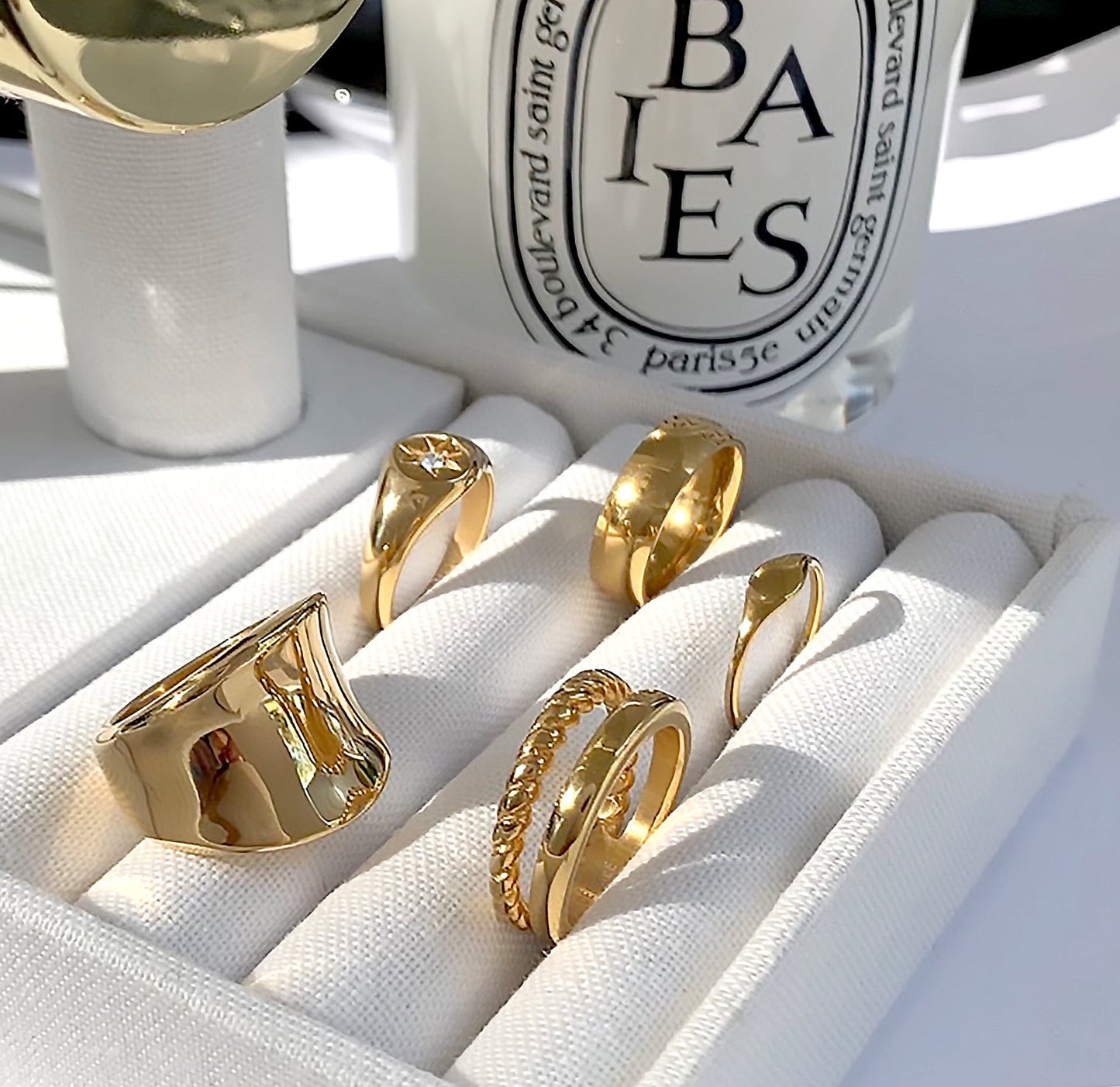 JORDYN GOLD SADDLE RING